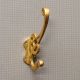 Golden Brass Nostalgic Entryway Coat Wall Hooks